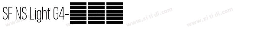 SF NS Light G4字体转换